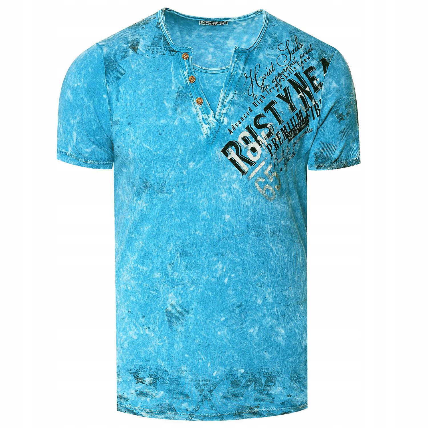 Rusty Neal tričko pánské 15240 regular fit XL petrolej