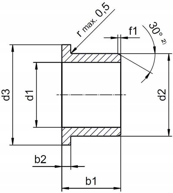 Tuleja ślizgowa z kołnierzem JFM-6570-60 Marka IGUS