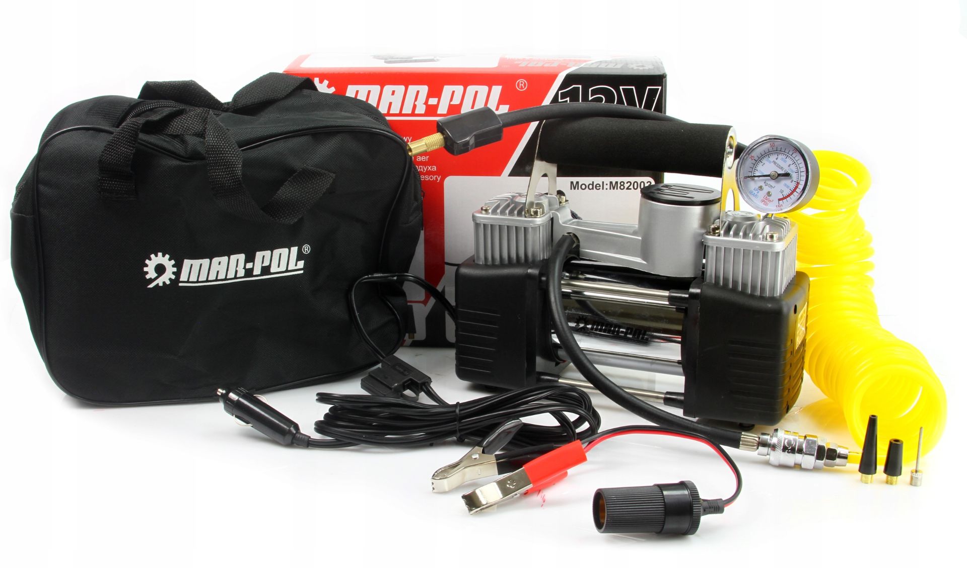 KOMPRESOR SAMOCHODOWY 12V POMPKA 240W 2-TŁOKI Marka bez marki