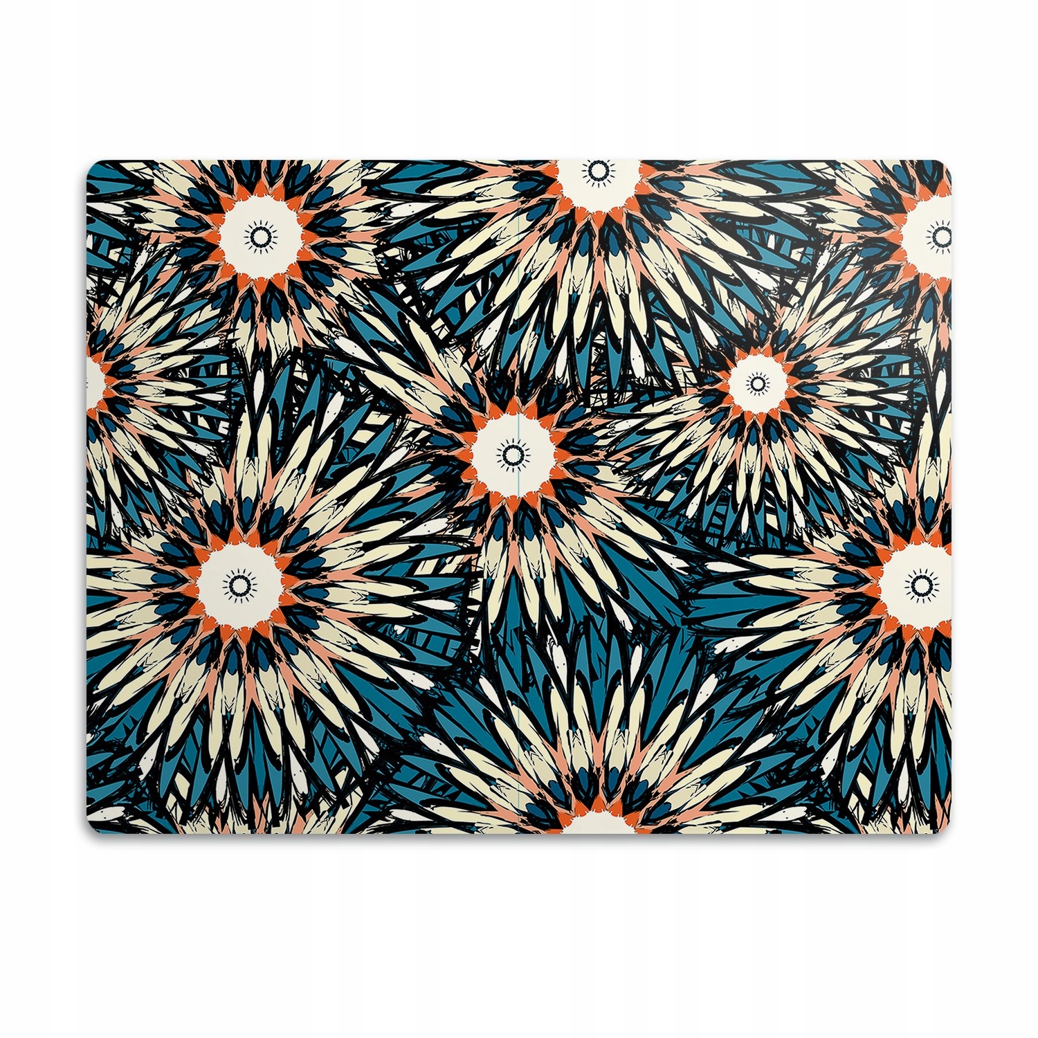 Levně Podložka pro psa pod misku Barevné vzory kruhů 60x40 cm