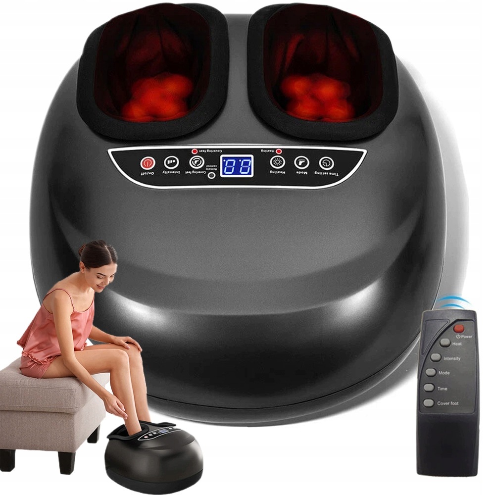Elektryczny Masażer Stóp Z Podgrzewaniem Rehabilitacyjny Shiatsu