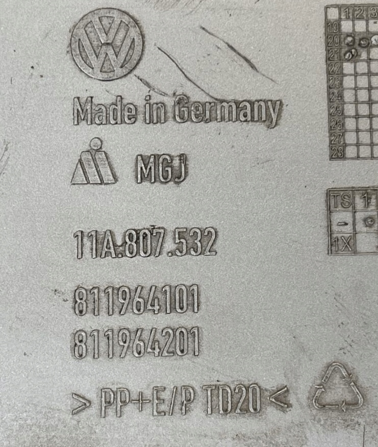 VW ID4 ID.4 11A accessori SPOILER Paraurti Anteriore 11A807532