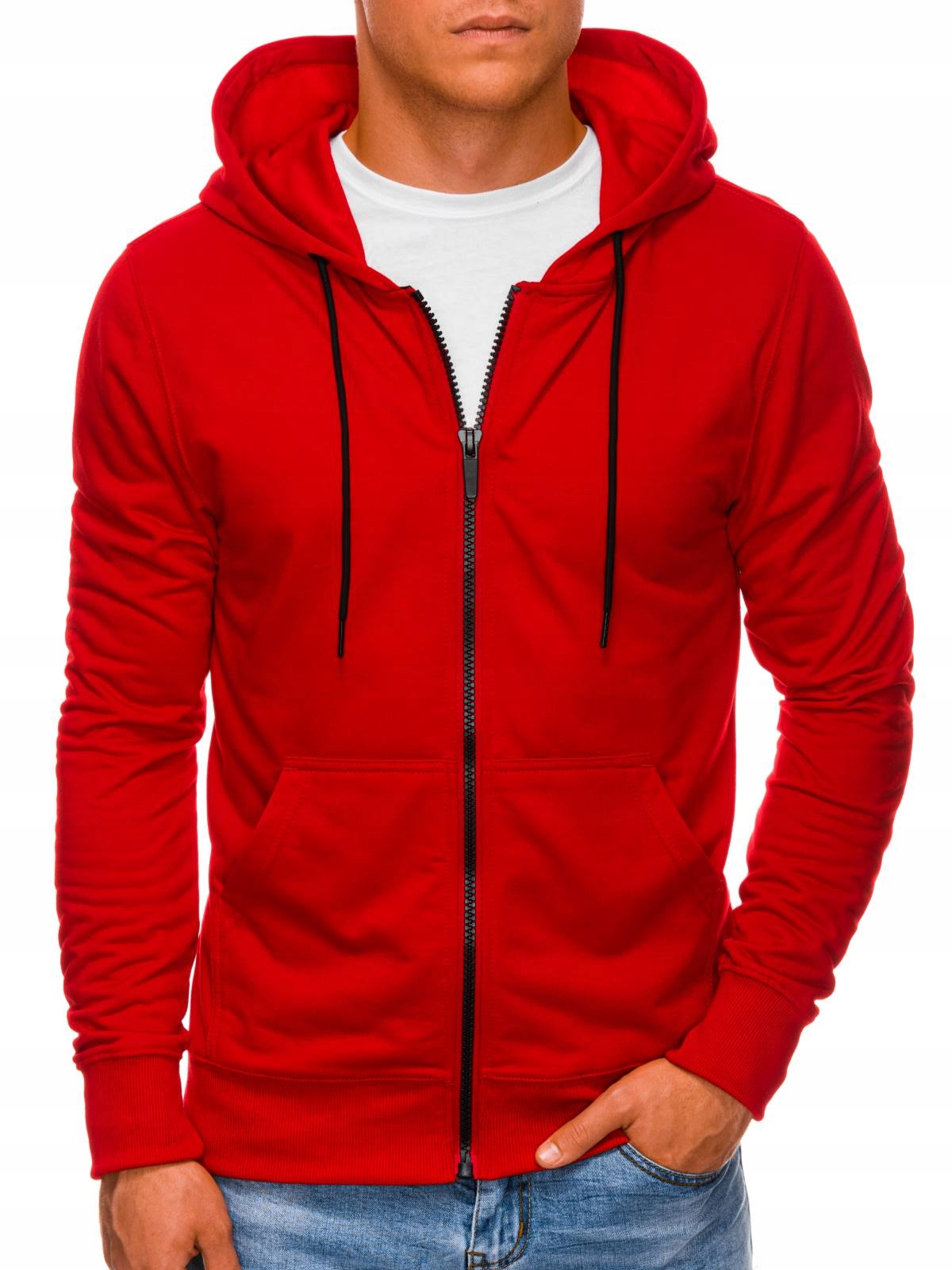 

Bluza męska z kapturem 1211B czerwona S