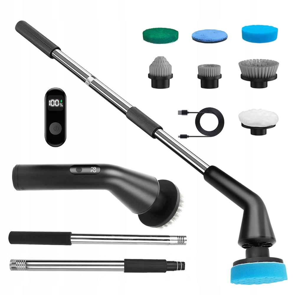 Levně Elektrický Čisticí Kartáč 7V1 S Nastavitelnou Rukojetí