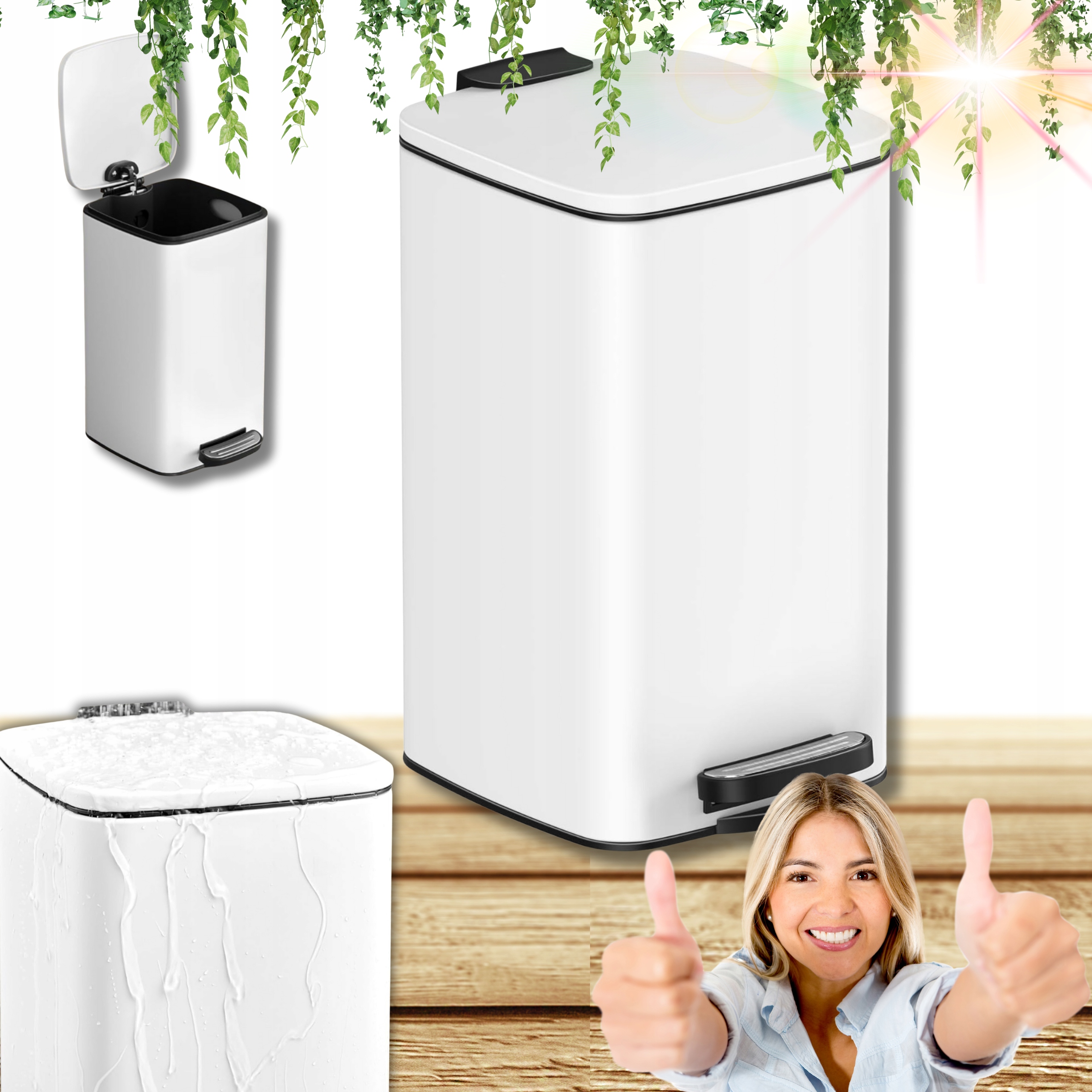 Koš Kontejner Organizér Na Odpadky Koupelnový Kuchyňský S Pedálem!