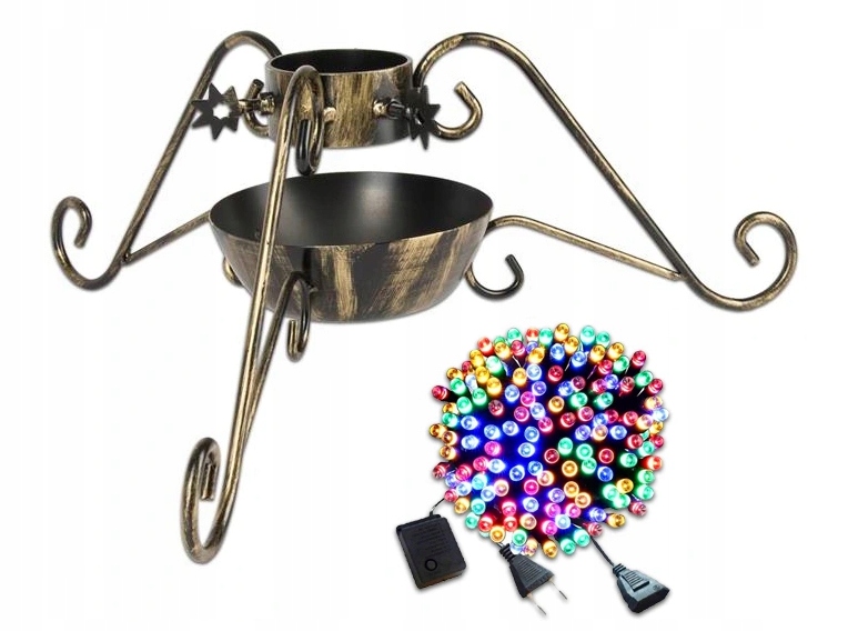 STOJAK POD CHOINKĘ ZESTAW 5 LAMPKI 100 LED
