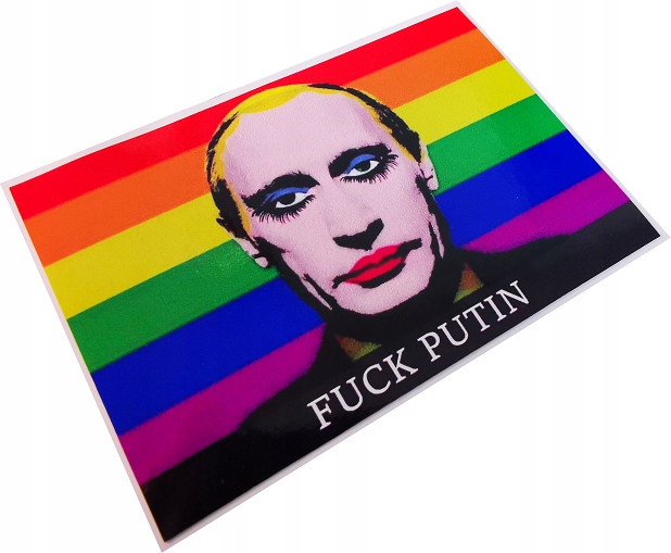 

Naklejka naklejki Tęczowy Fu*k Putin anty putin