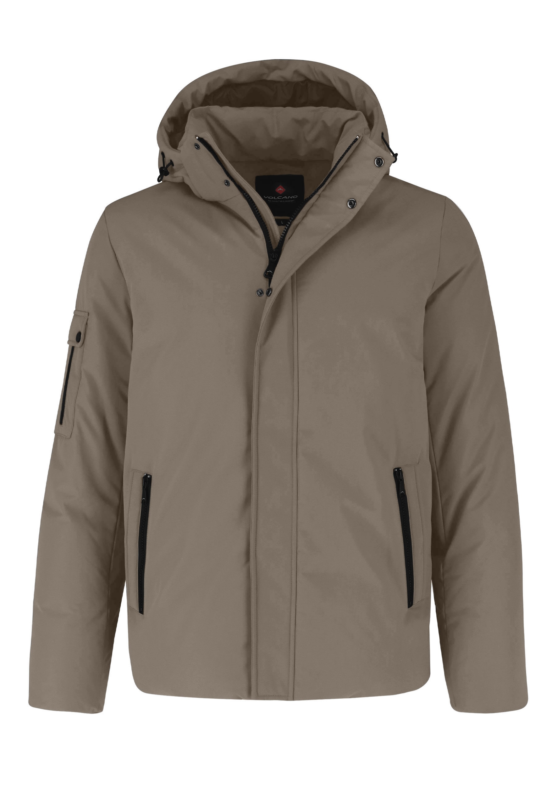 Pánská Zimní Bunda S Kapucí světle Šedá Volcano J-bruno XL
