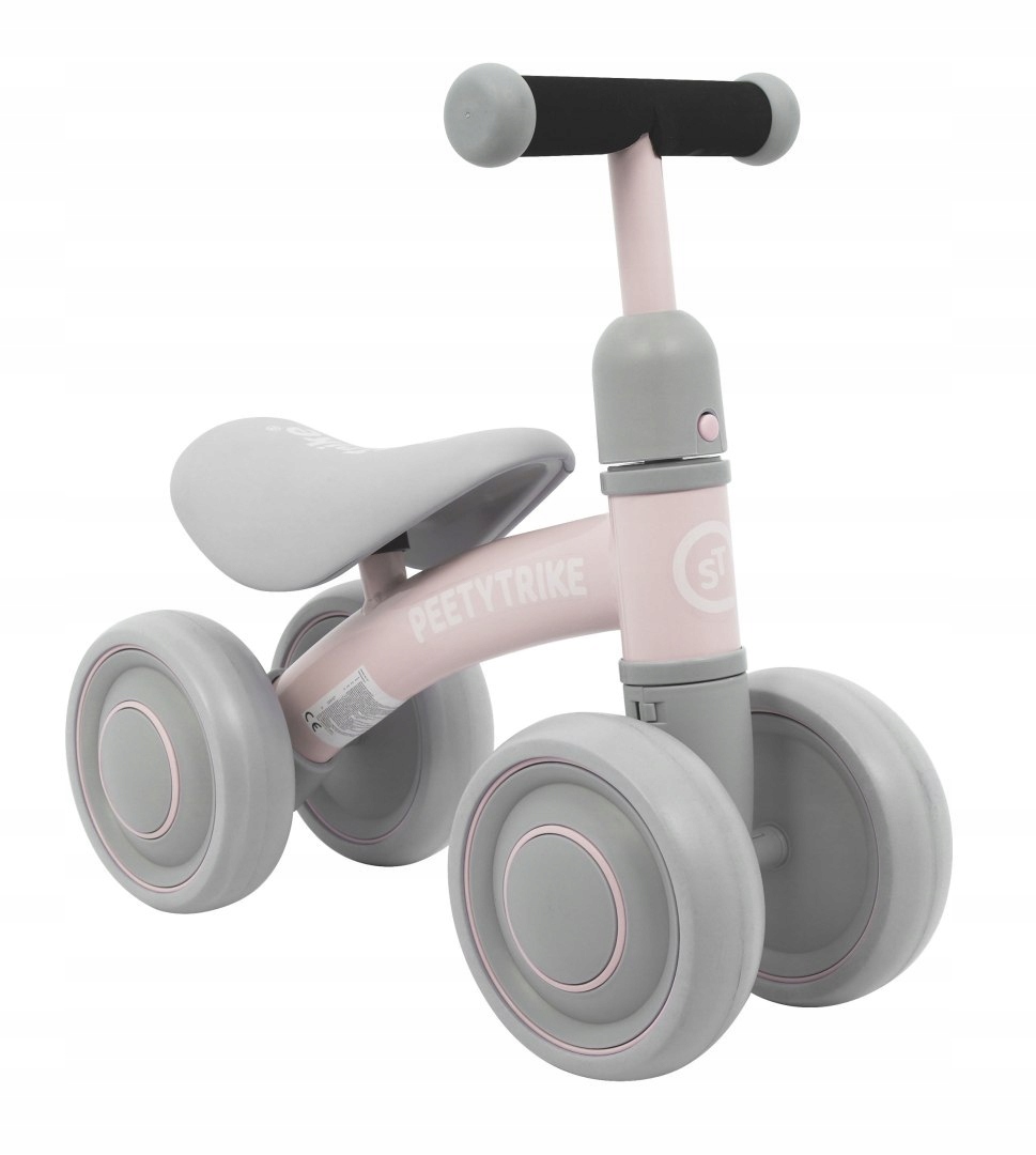 Pierwszy Rowerek biegowy PettyTrike dla dzieci Różowy 4-kołowy Jeździk Spor