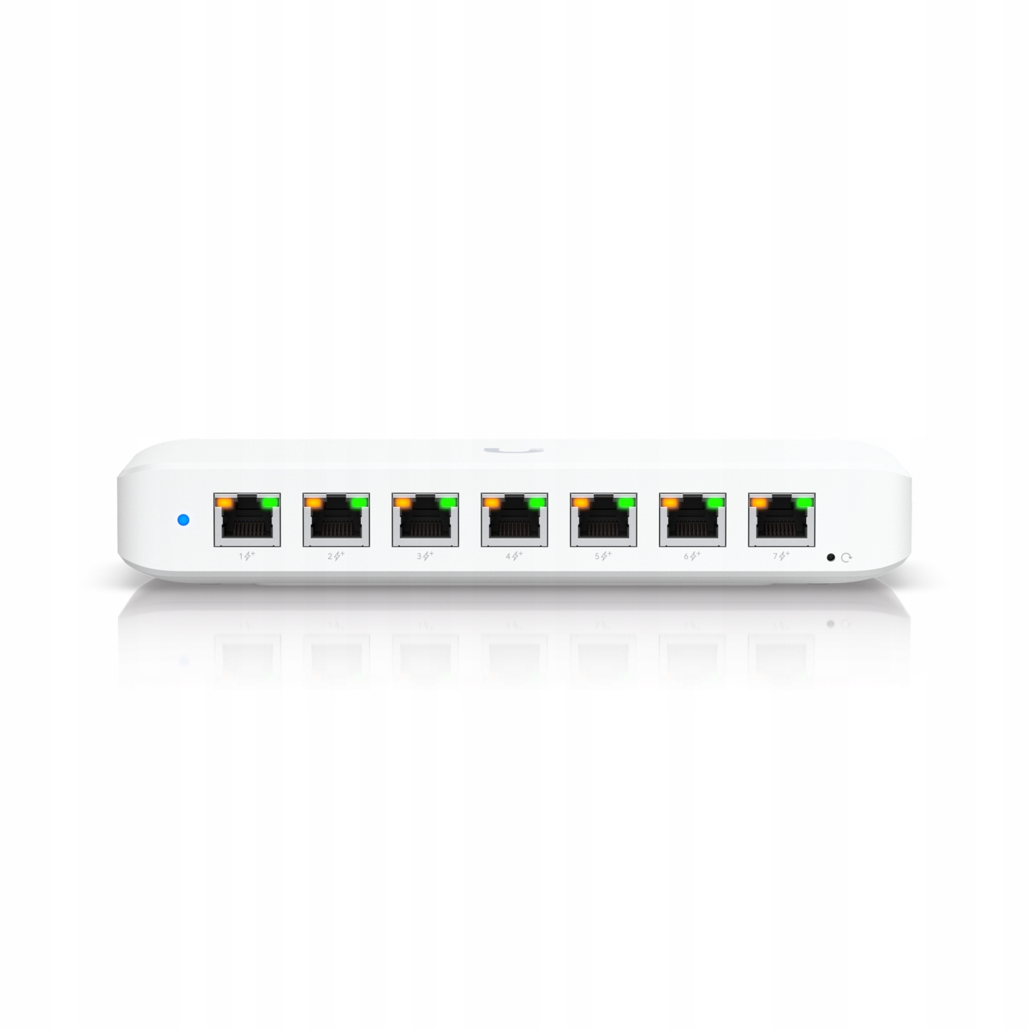UBIQUITI UniFi Switch Ultra, 8 port, Layer 2, (7) GbE PoE+ output ports, (1) GbE PoE++ input port, 210W — 9