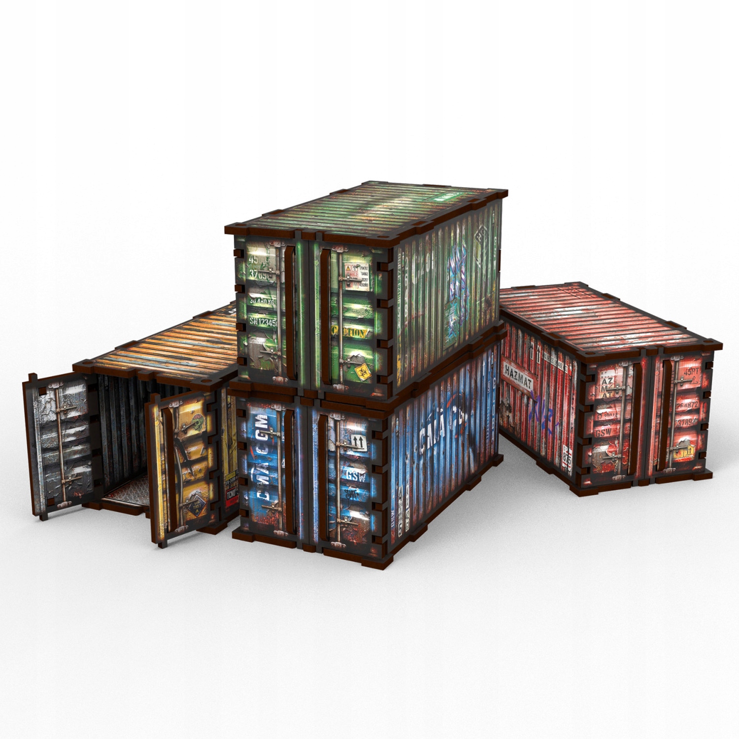 Pre-painted Wtc container, Mdf, Green Stuff World