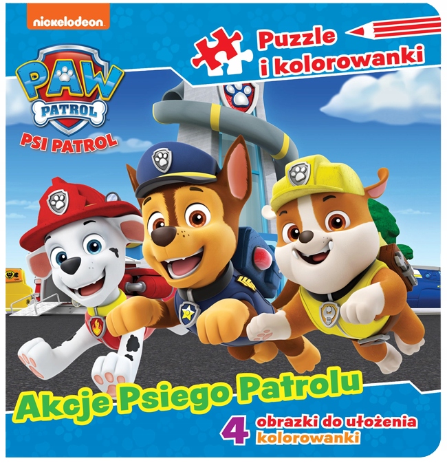 

Psi Patrol Puzzle i kolorowanki Akcje Psiego Patro