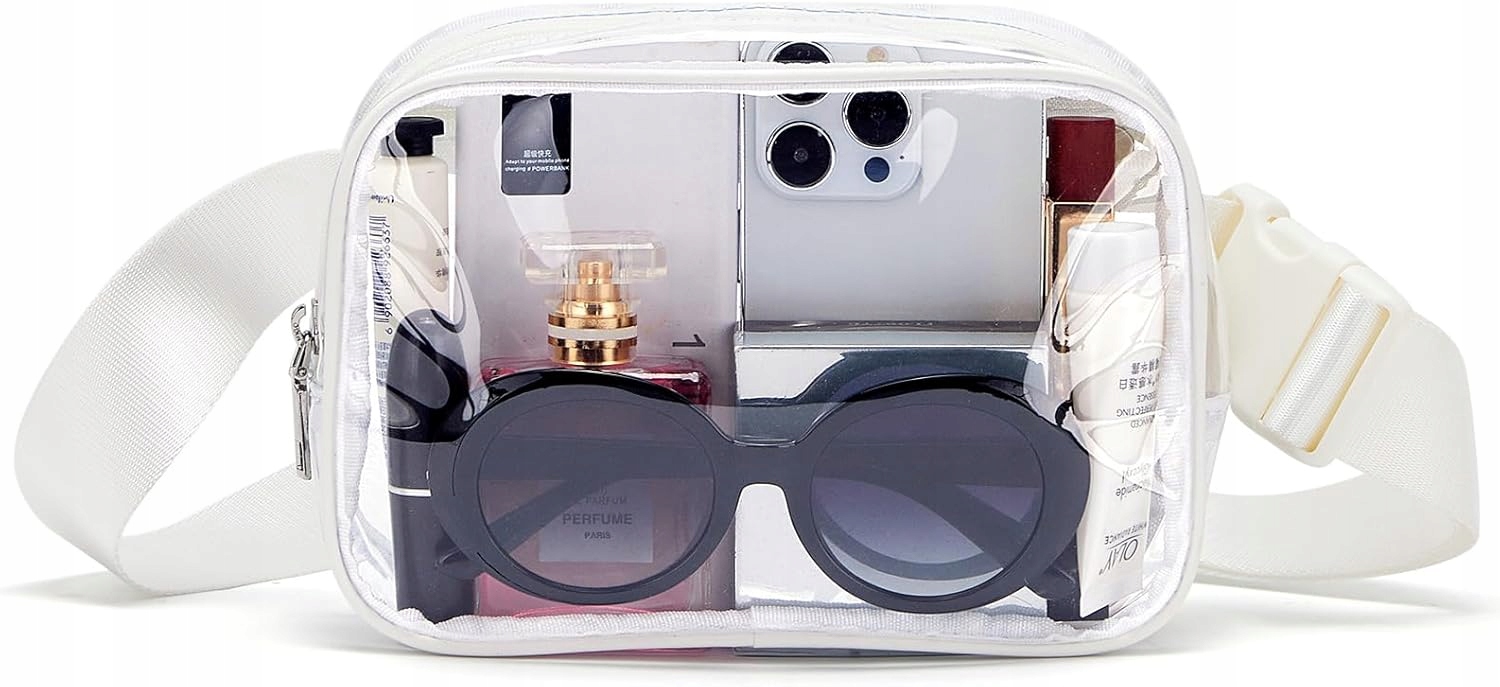 Cnoles Przezroczysta torebka listonoszka bezbarwny 20,5x6,5x14 cm