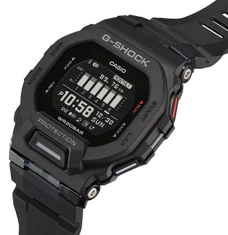 Hodinky G-shock GBD-200-1ER S Bluetoothem Trenér Kroky Vodotěsné 46 mm