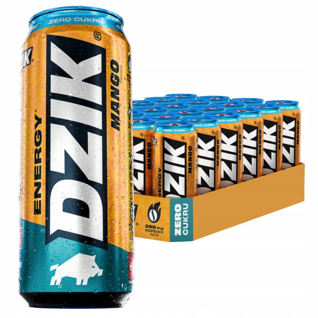 Levně Wk Dzik Energy 500 ml Mango bez cukru energetický nápoj kofein