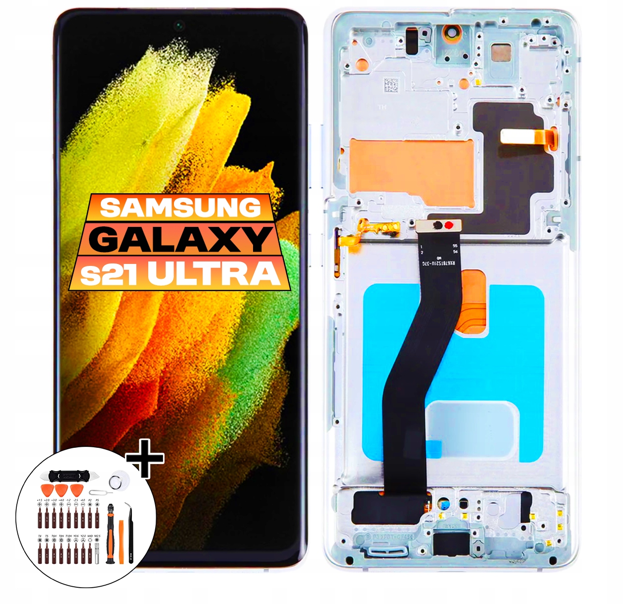 LCD displej pre Samsung Galaxy S21 Ultra 5G Oled rámček sada nástrojov