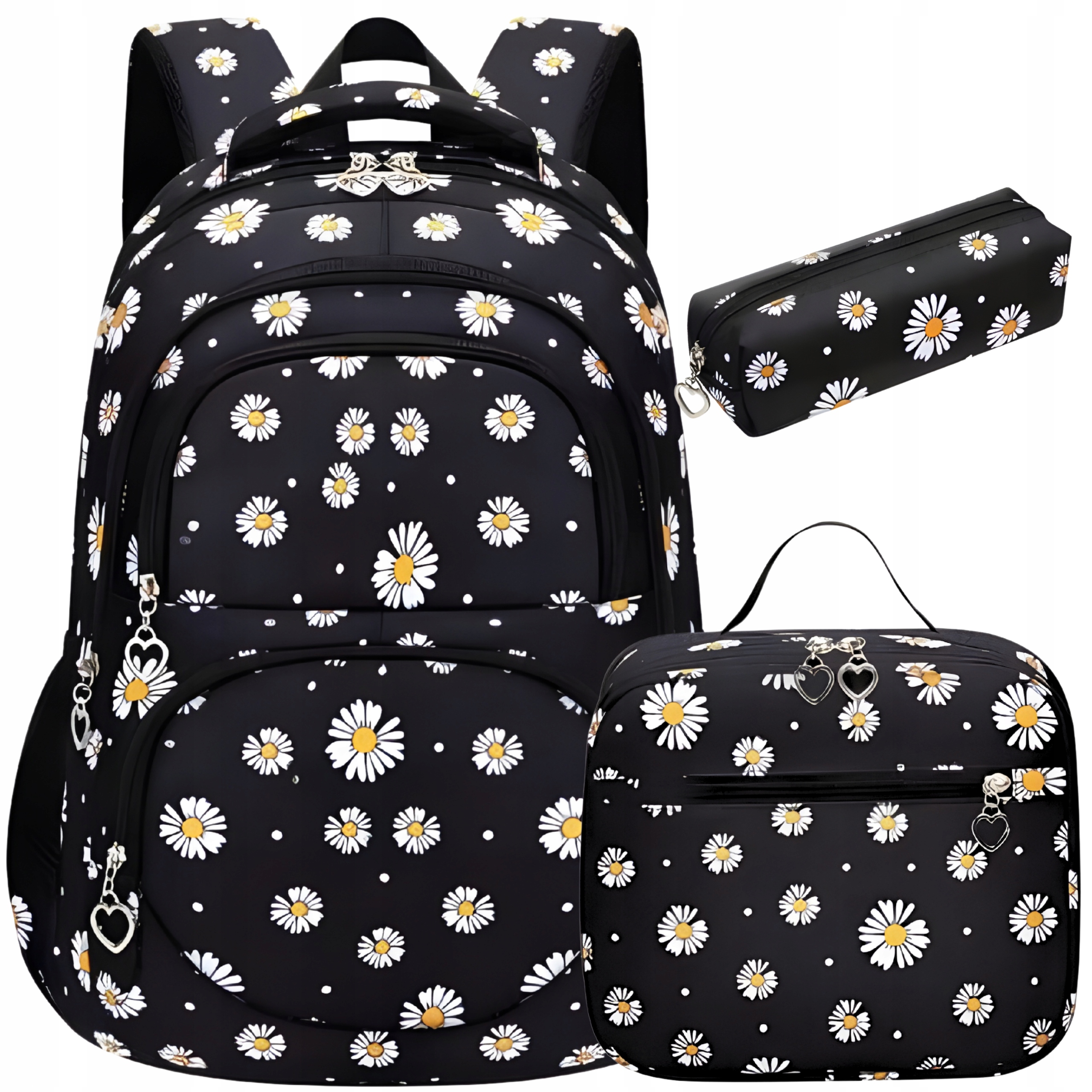 Batoh pro dívku Školní do třídy 3 4 5 6 Penál Snídaňový 3v1