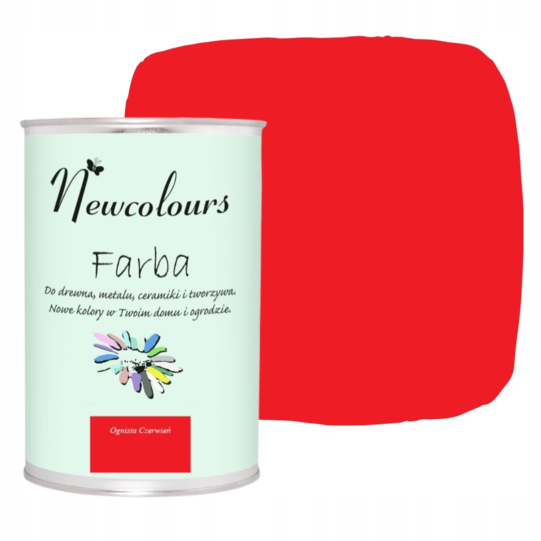Farba do mebli Newcolours Ognista Czerwień 900ml