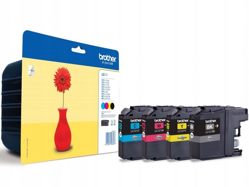 Brother inkoustová náplň LC-121VALBP/ multipack/ Černá tři barvy