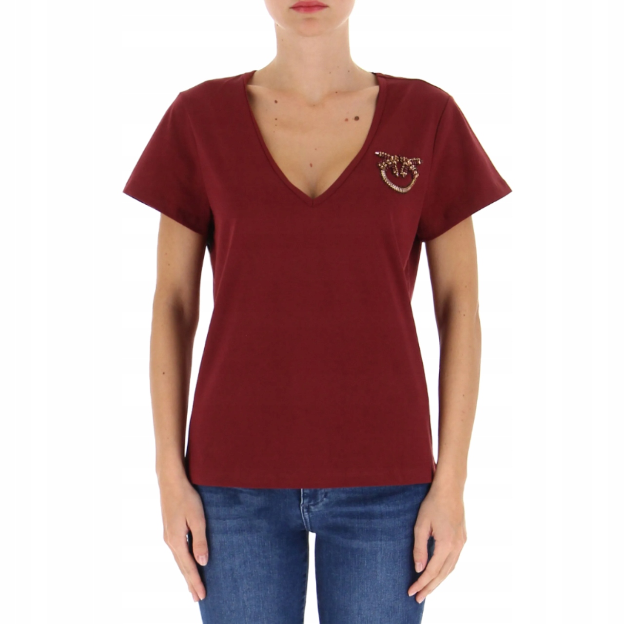 -10% Pinko Dámské Tričko S Bižuterním Logem Love Birds S