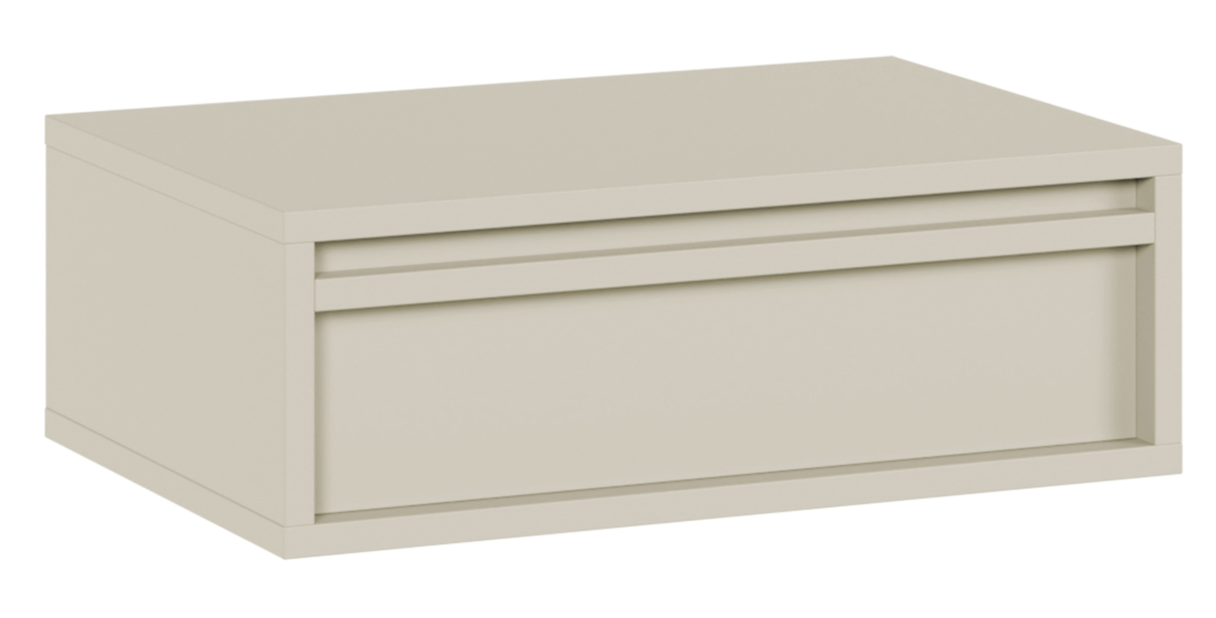 Noční stolek Evo s závěsnou zásuvkou 50 cm Šedá béžová