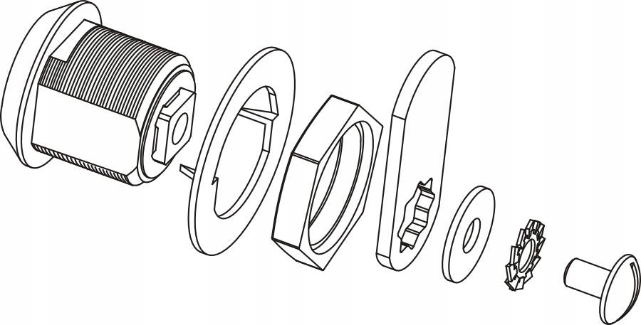 SISO ZAMEK SZKRZYNKOWY MEBLOWY DŁUGI DO SZAFEK Marka Siso