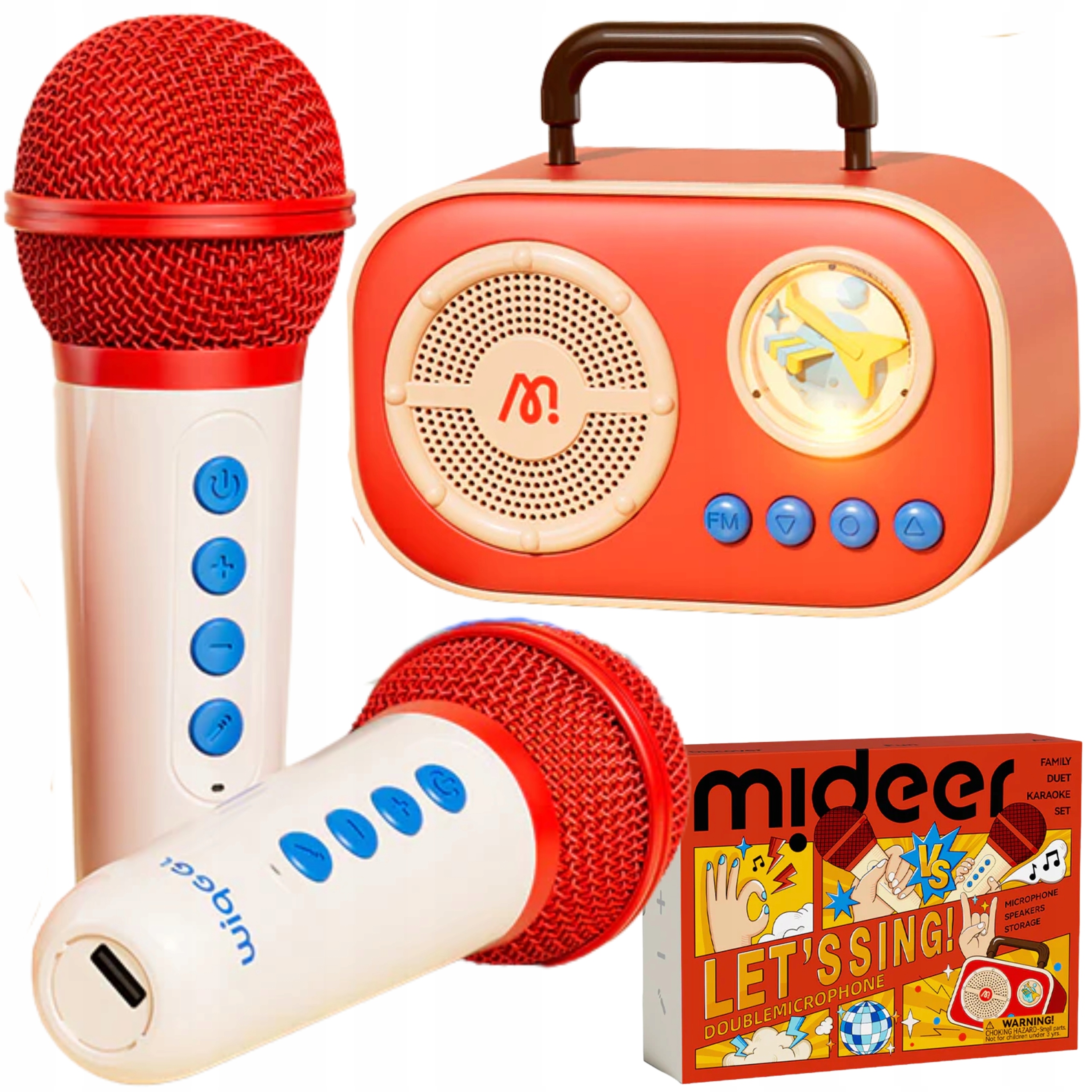 Zestaw do Karaoke z Dwoma Mikrofonami Mideer Bezprzewodowe Zmiana Głosu