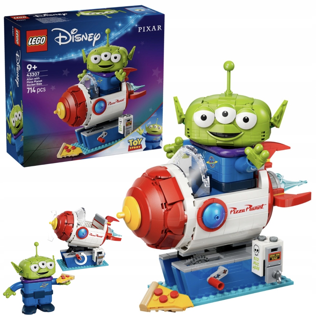 Lego Disney Pixar Toy Story 43307 Mimozemšťan s houpací raketou Pizza Planet
