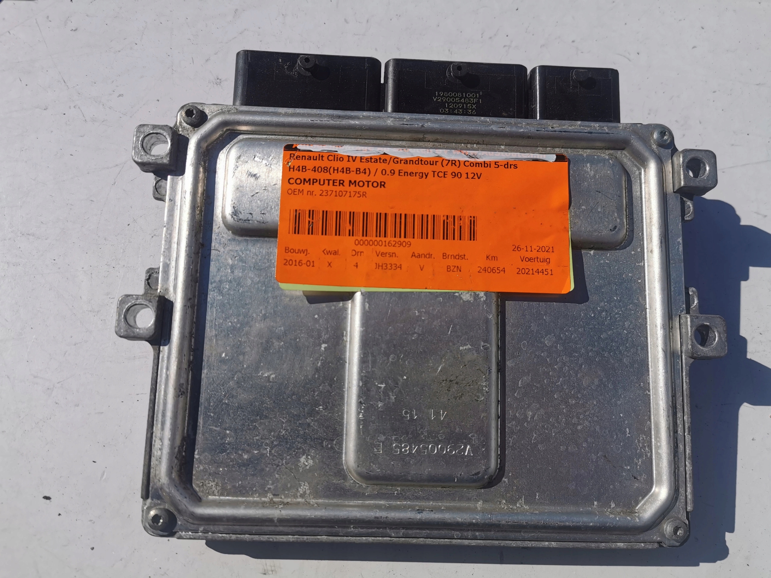 RENAULT CLIO 0.9B V29072784A 237107175R computer E