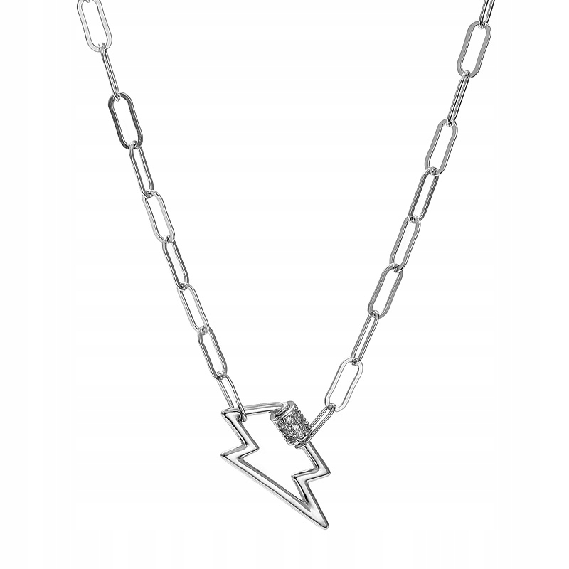 Stříbrný náhrdelník Ag925 rhodiovaný blesk N05132