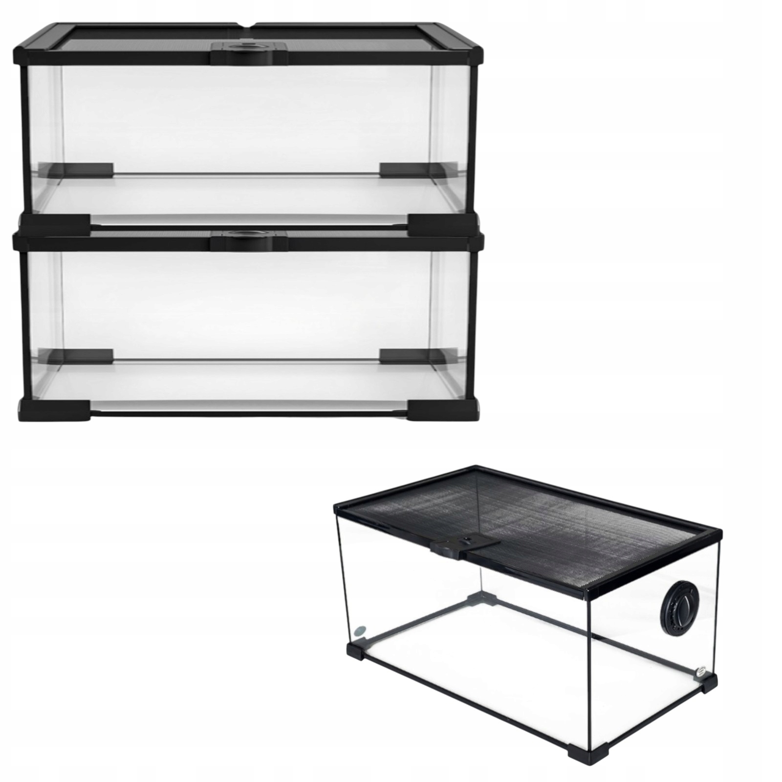 Terrarium Szklane AquosTerra AquaTerrarium Otwierana Góra Siatka 50x30x35cm