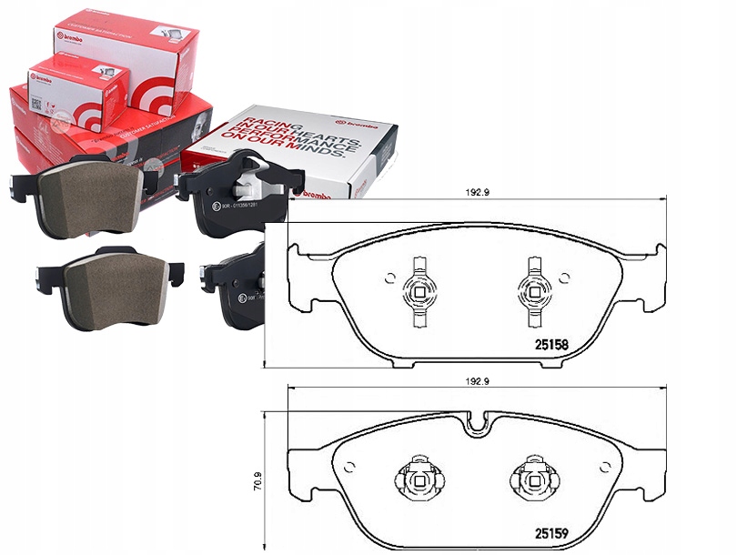 Sada Brzdových Destiček Brembo 4G0698151 M 4G06