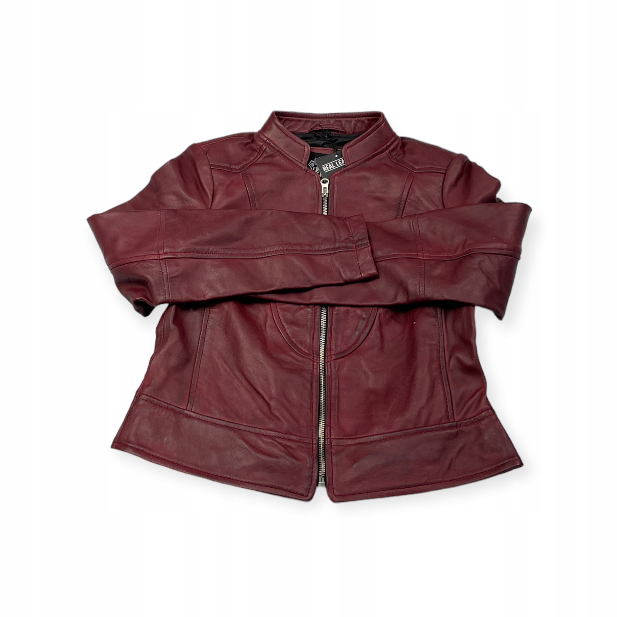 Dámská kožená bunda ramoneska Real Leather S