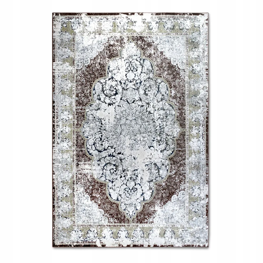 Tradičný koberec do obývačky 115x170 cm, klasický krémový koberec s odreninami