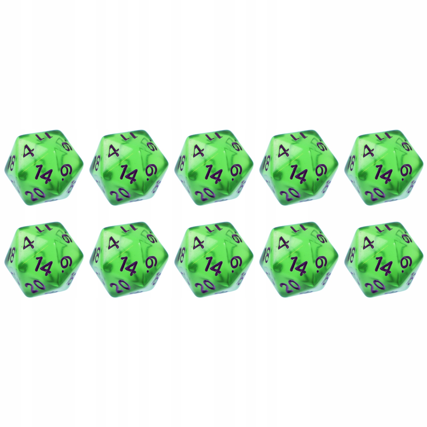 Zestaw 10 Kostek K20 Rpg Czwarty Wymiar Kość Dwudziestościenna