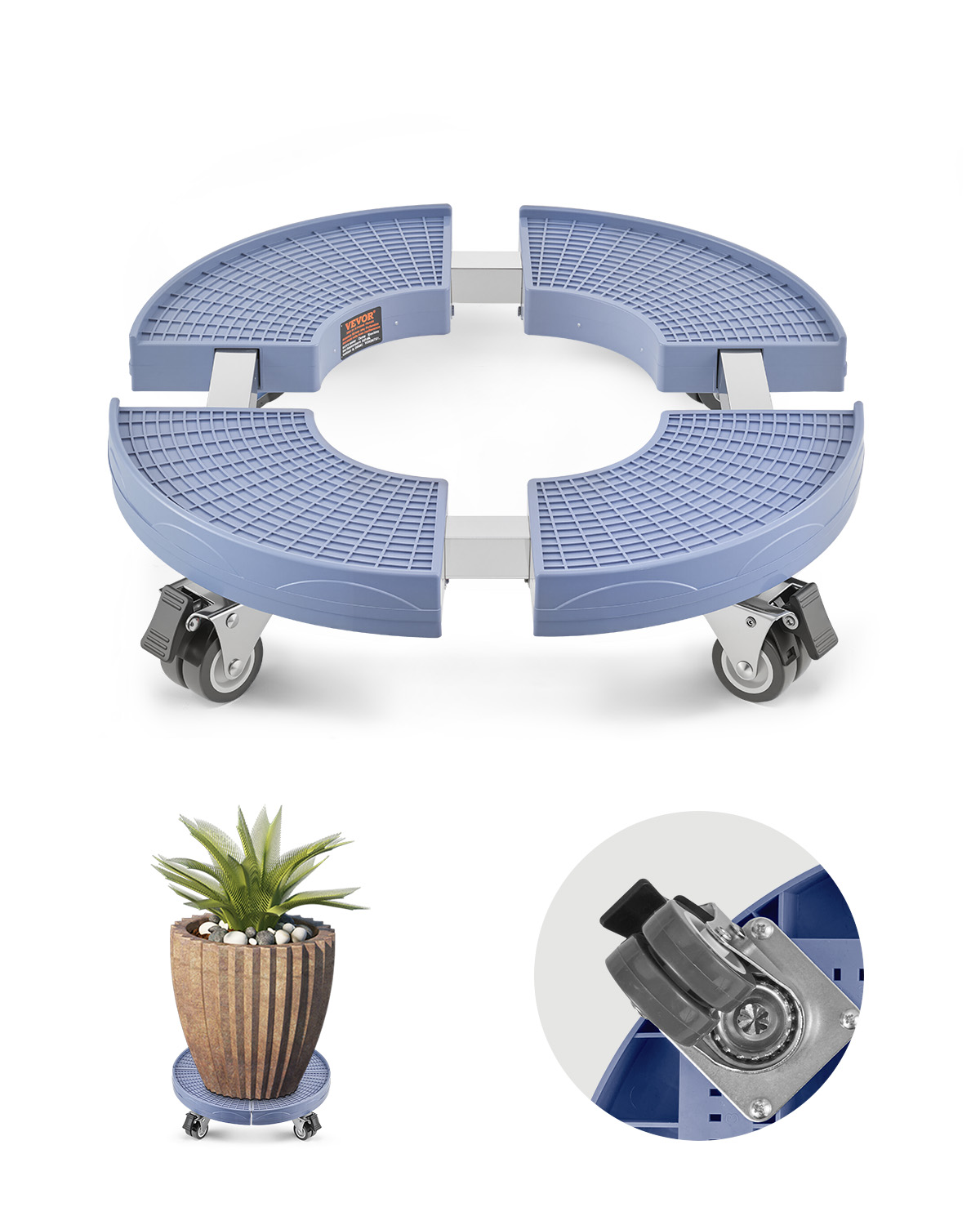 Vozík Na Odpadky Vevor Se 4 Uzamykatelnými Koly, Nosnost 181 4 Kg, Nastavitelný