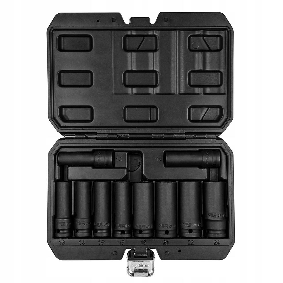 

Nasadki udarowe 1/2" 10-24mm 10szt długie Neo