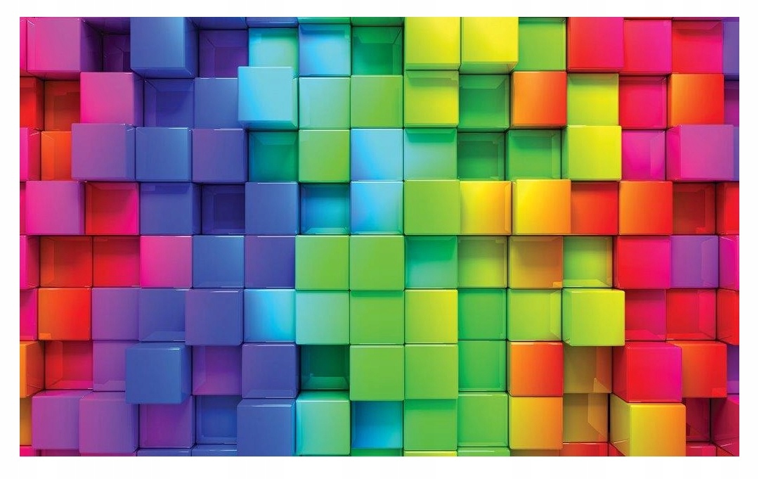 Fototapeta Duha 3D pro děti Kostky 254x184