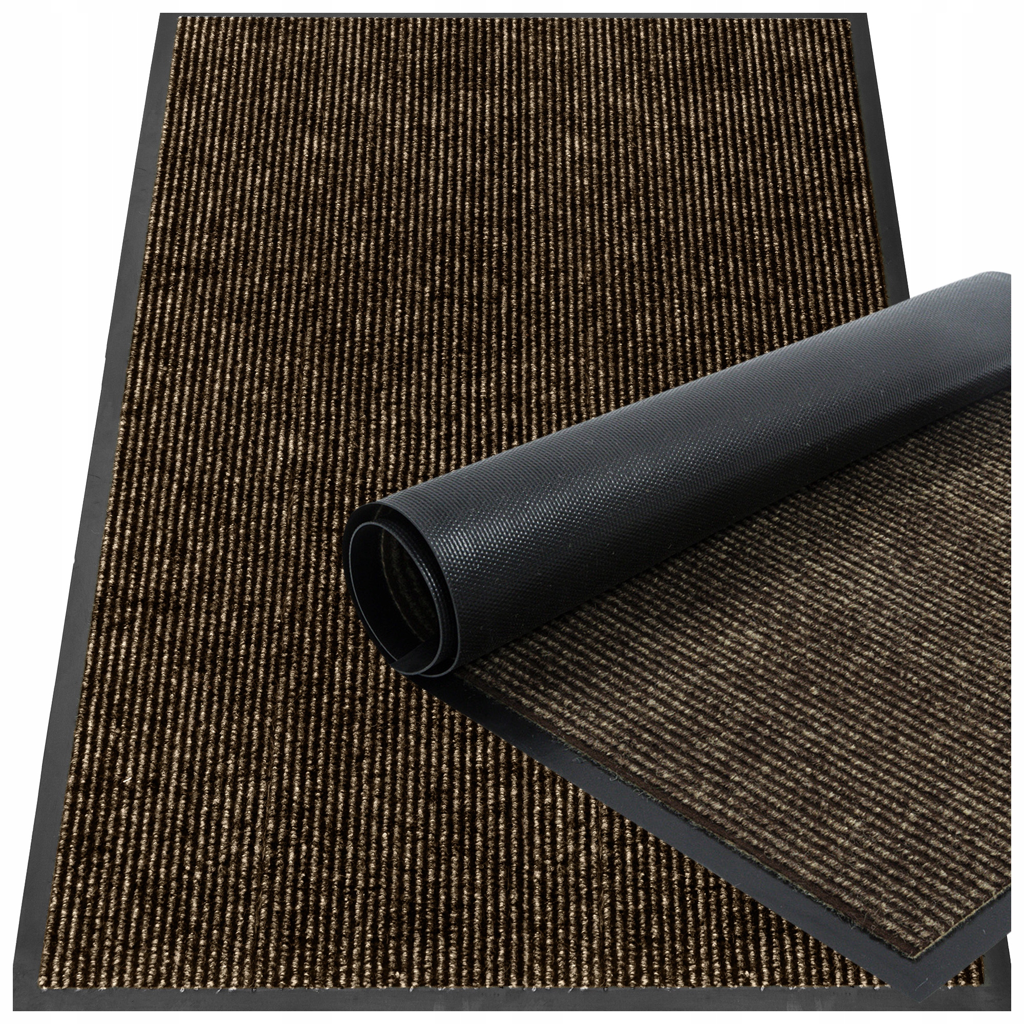 Vstupní rohožka do bot savá podložka pod dveře 90 x 150 cm hnědá