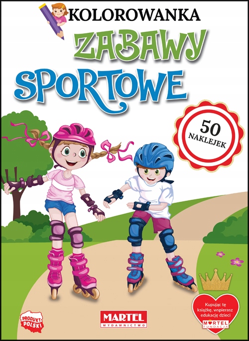 Zabawy Sportowe Kolorowanka Z Naklejkami 50 Naklejek