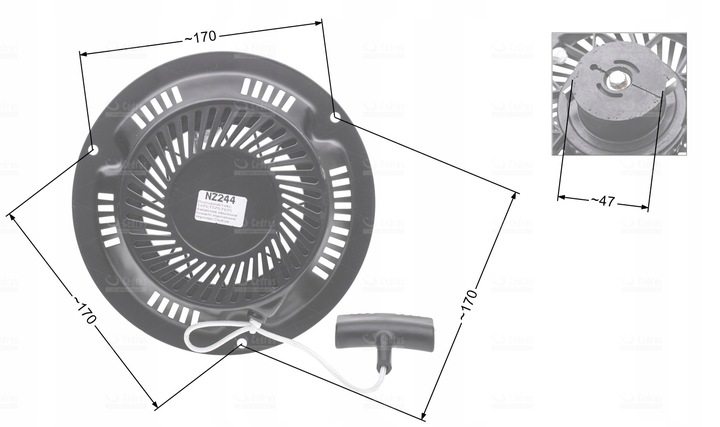 ROZRUSZNIK STARTER SZARPAK DO KOSIARKI SPALINOWEJ Typ rozrusznik