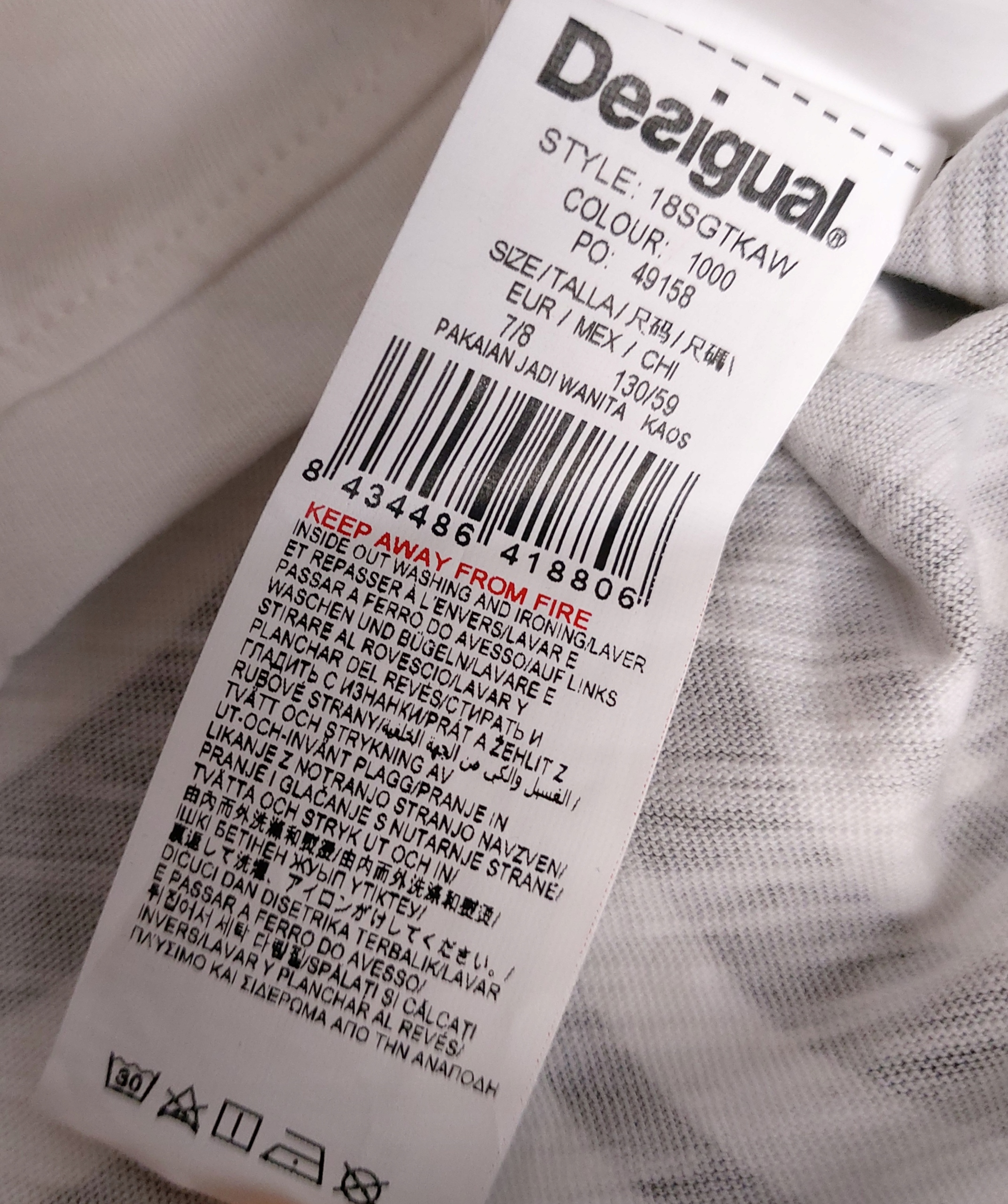 DESIGUAL bluzka JUSTIN BIEBER RUCHOME CEKINY 11/12 Rękaw inny