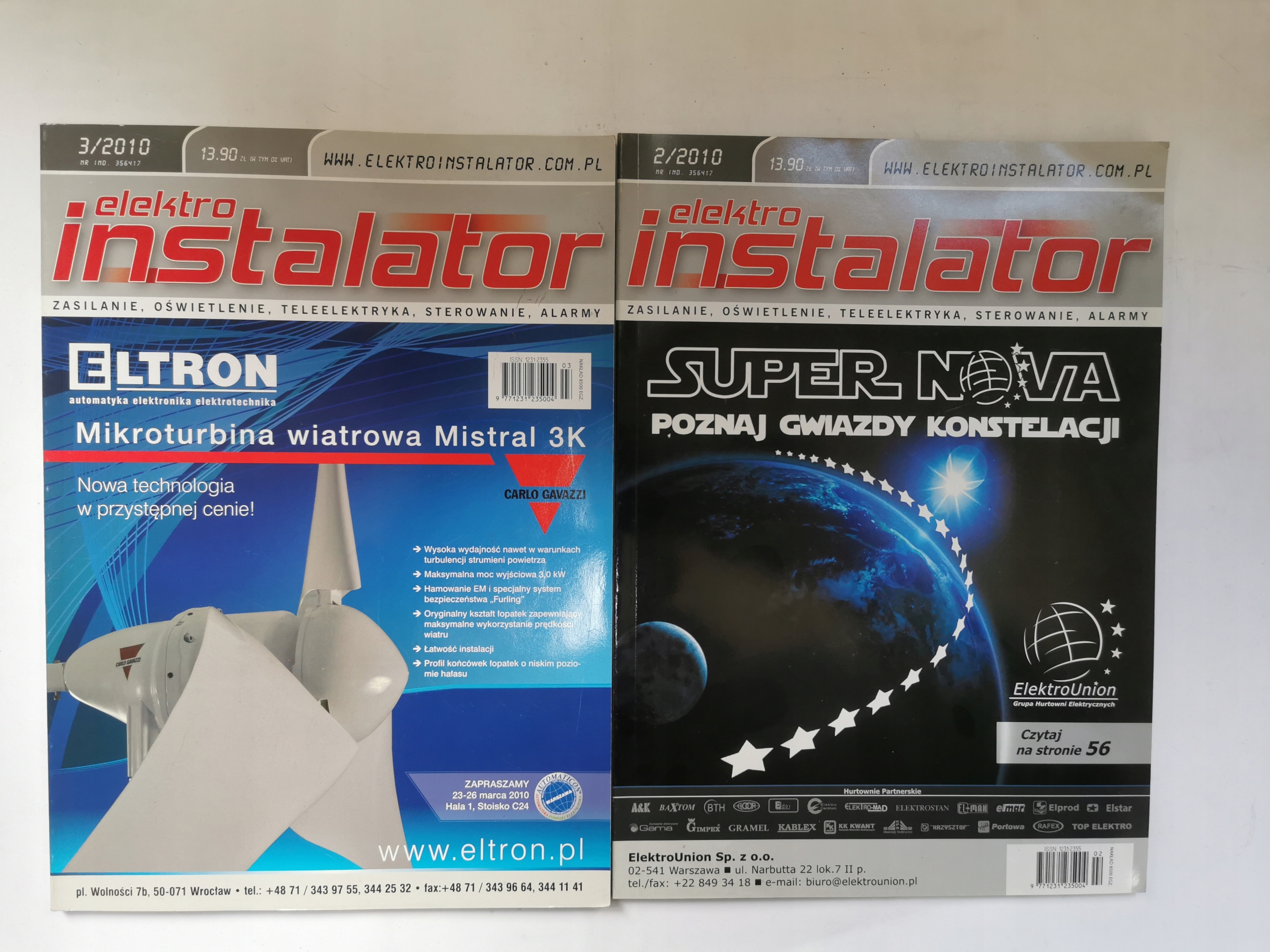 Elektroinstalator 2 czasopisma oświetlenie