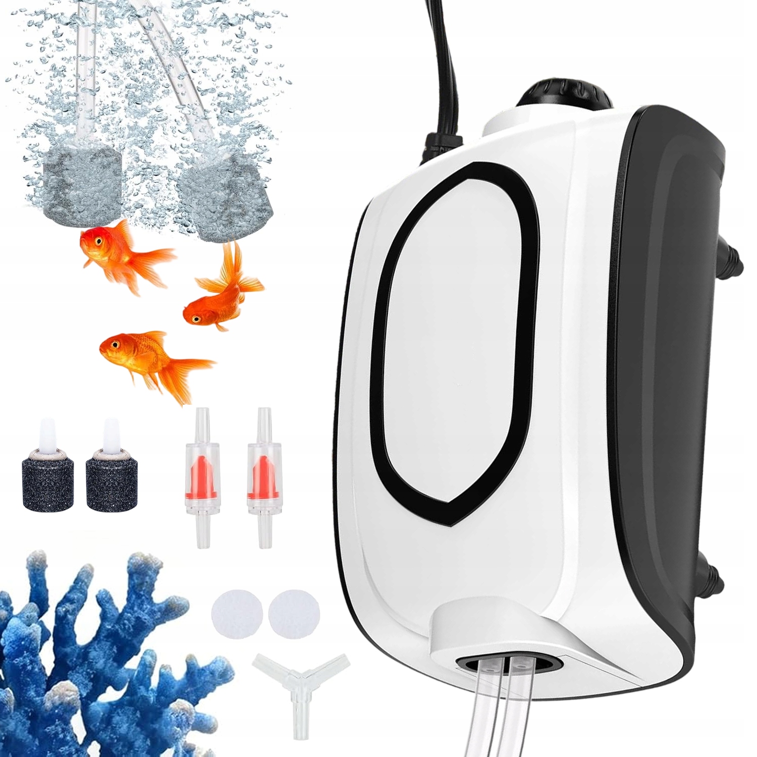 Provzdušňovač Do Akvária 5 W S Průtokem 2 X 210 L/h A Tlakem 18 Kpa