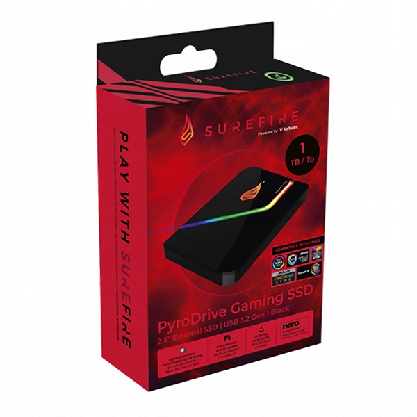 Dysk zewnętrzny Ssd Verbatim Surefire Pyrodrive 1000GB Usb 3.2 Gen 1