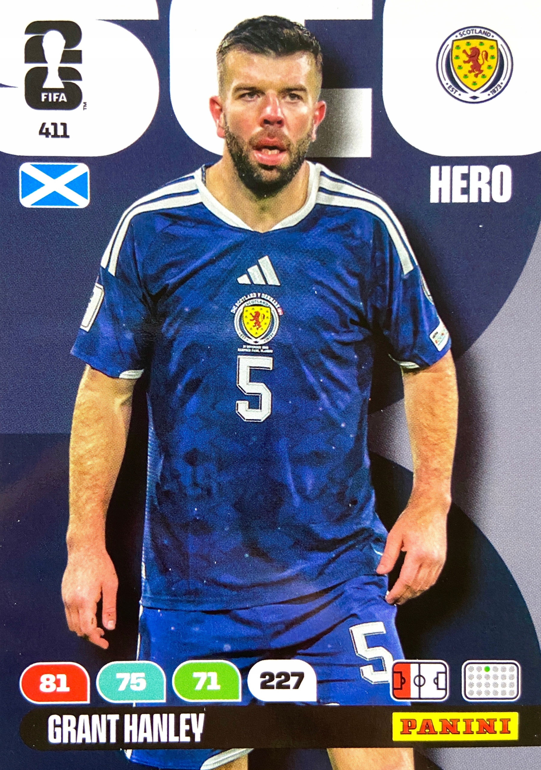 Panini Fifa World Cup 2026 karta piłkarska Hero 411 Grant Hanley Szkocja
