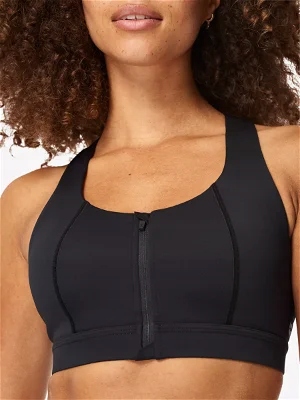 Sweaty Betty czarny biustonosz stanik sportowy z zamkiem rozm.XS
