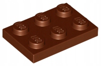 

Lego 3021 Brąz (reddish) 2x3 płytka plate 1szt Now