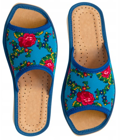 

Pantofle klapki damskie skórzane, kapcie, papcie