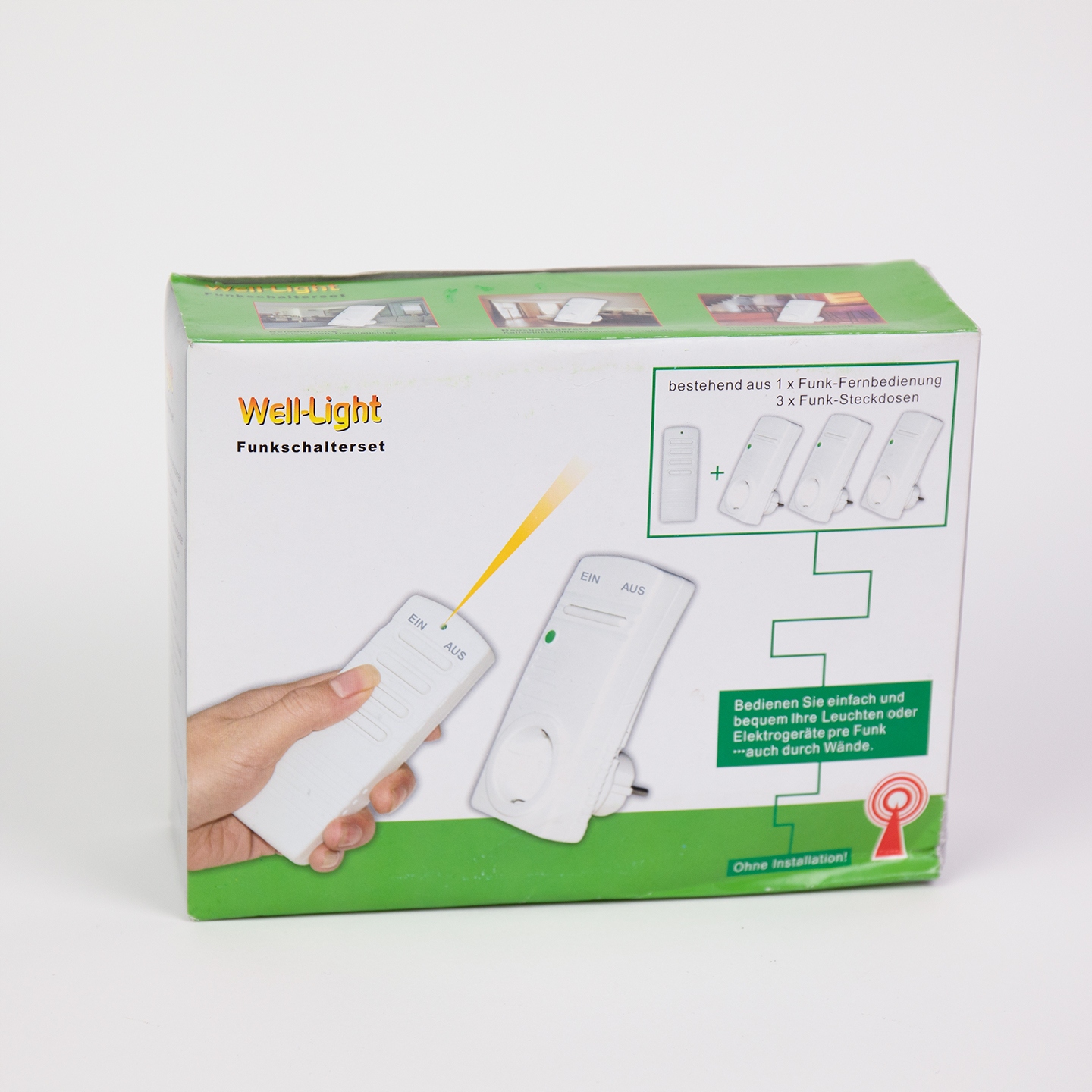 

Gniazda sterowane radiowo 3 szt pilot 433MHz tanie